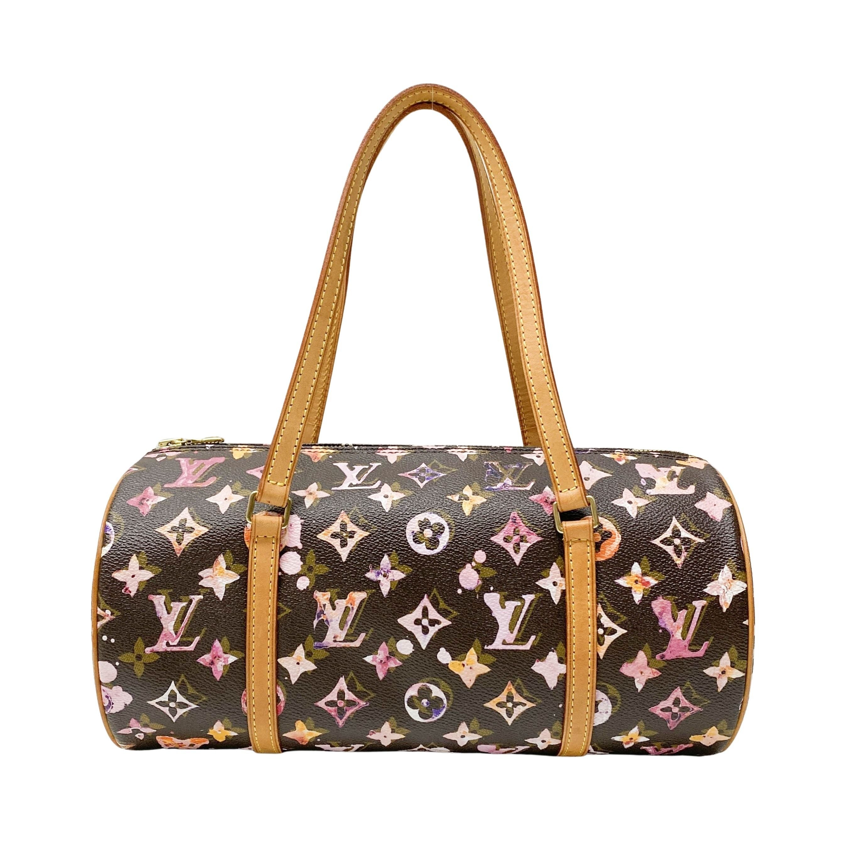 Papillon Watercolor Monogram Hand Bag