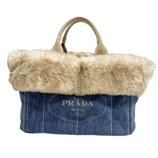 Vintage Blue Denim Two Way Bag