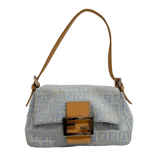 Mini Mamma Bagguete Blue Canvas Two Way Bag