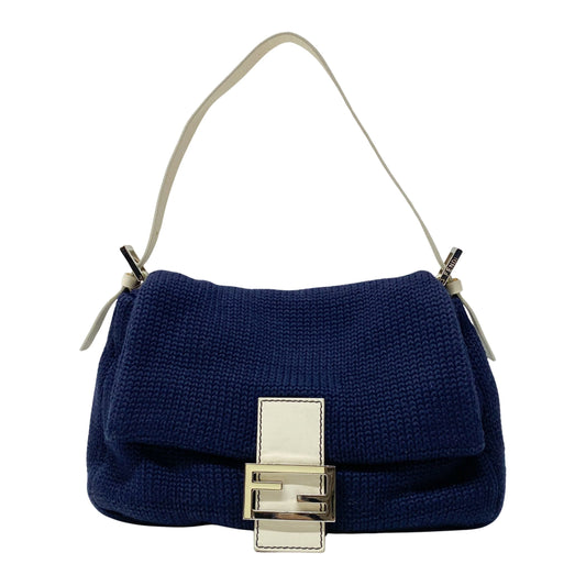 Mamma Baguette Knitted Cotton Fabric Shoulder Bag