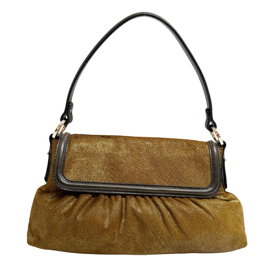 Chef Gold Pony Hair Shoulder Bag