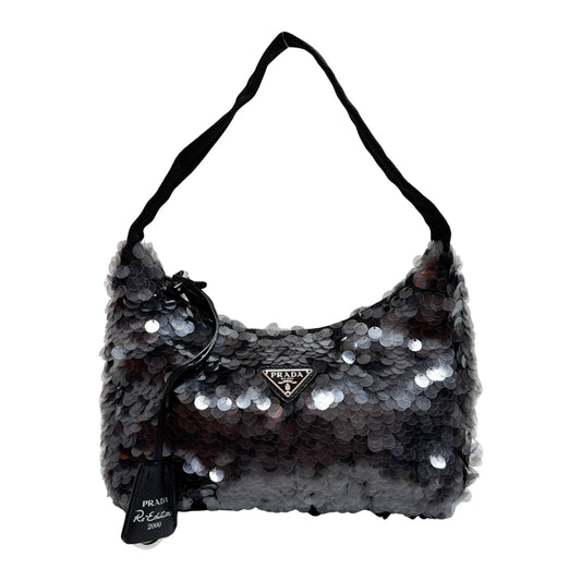 Vintage Black Sequin Shoulder Bag