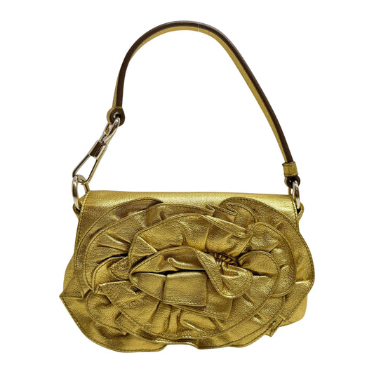 Vintage Mini Gold Leather Hand Bag