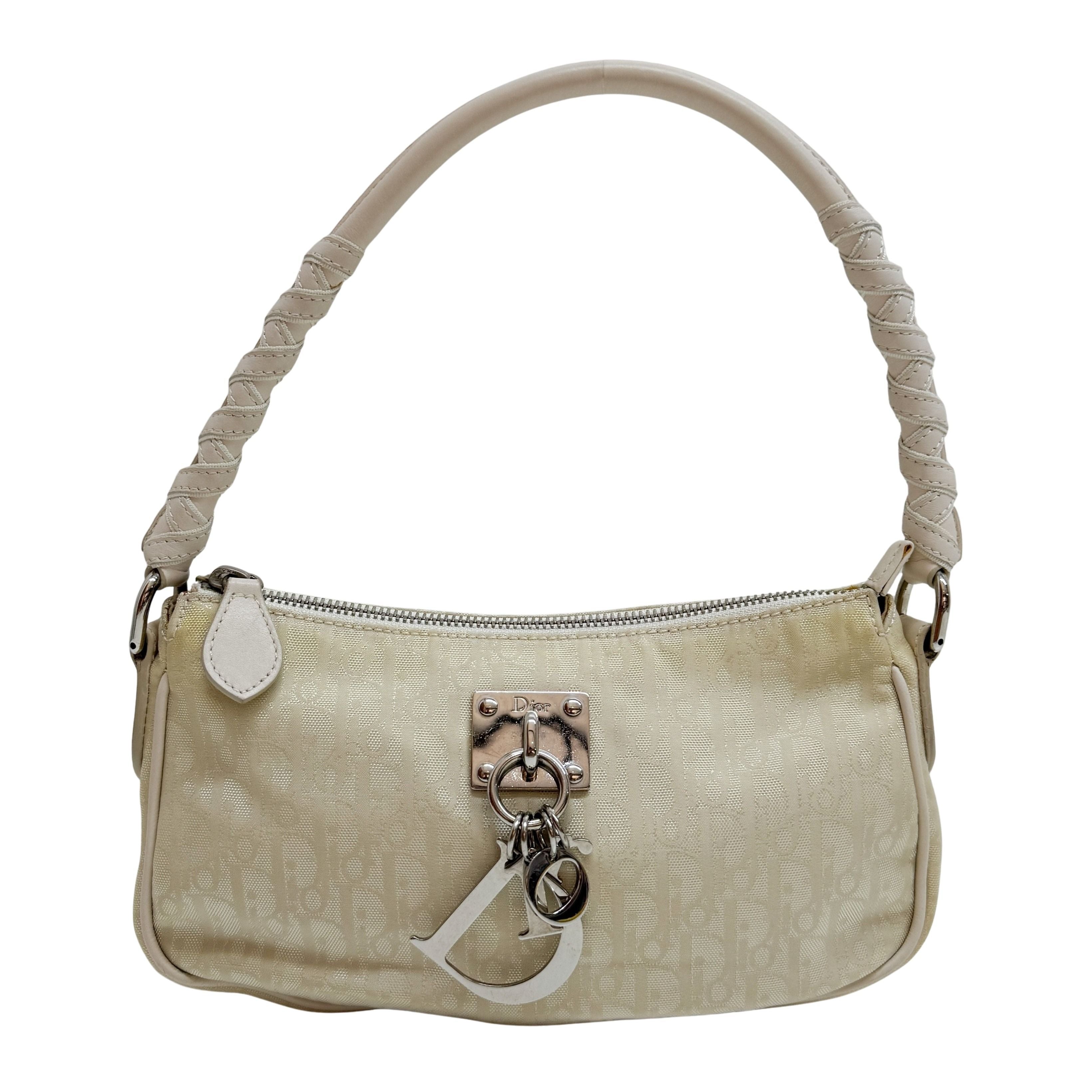 Trotter Beige Canvas Pochette Bag