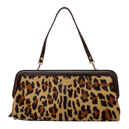 Vintage Brown Leopard Print Pony Hair Two Way Bag