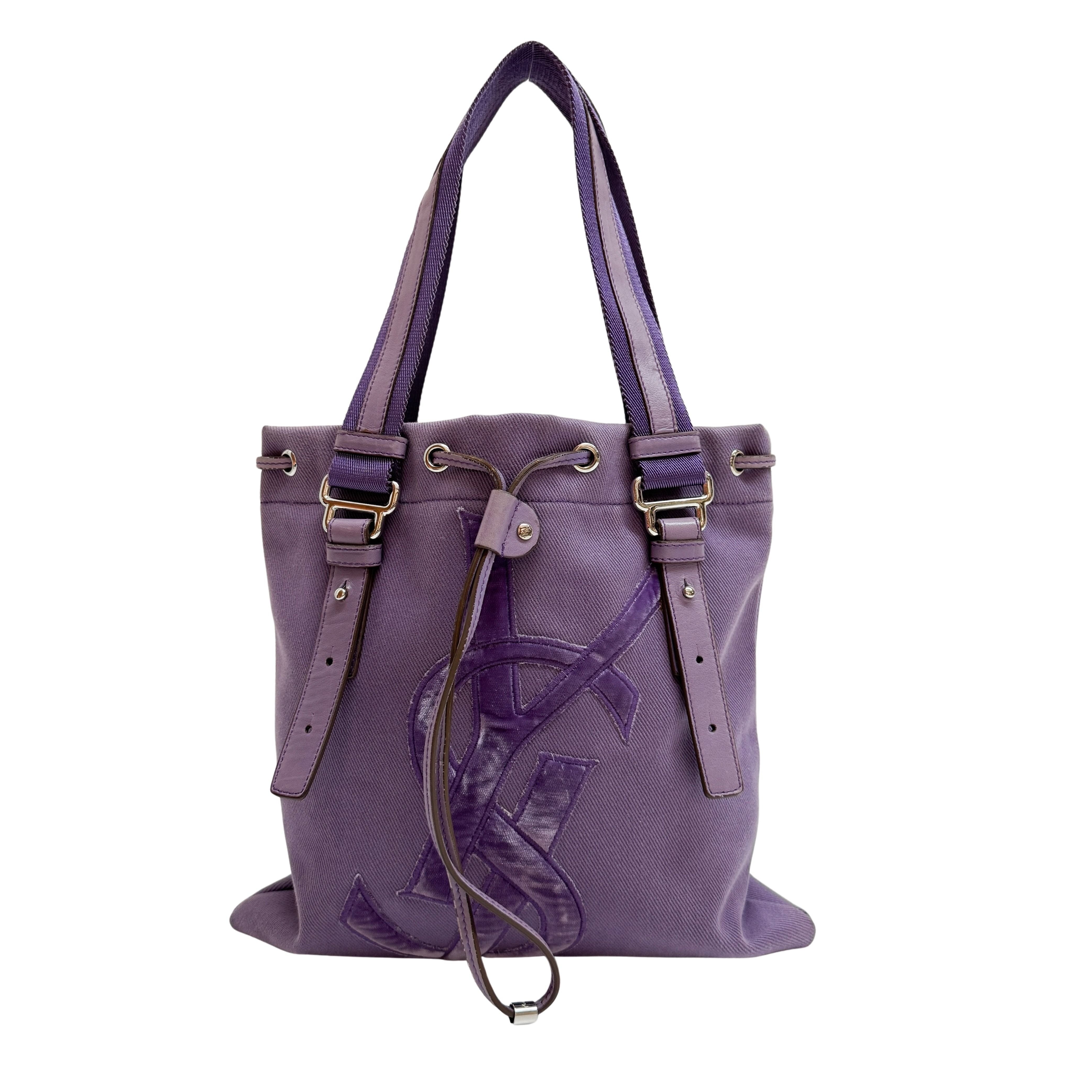 Vintage Purple Cotton Tote Bag