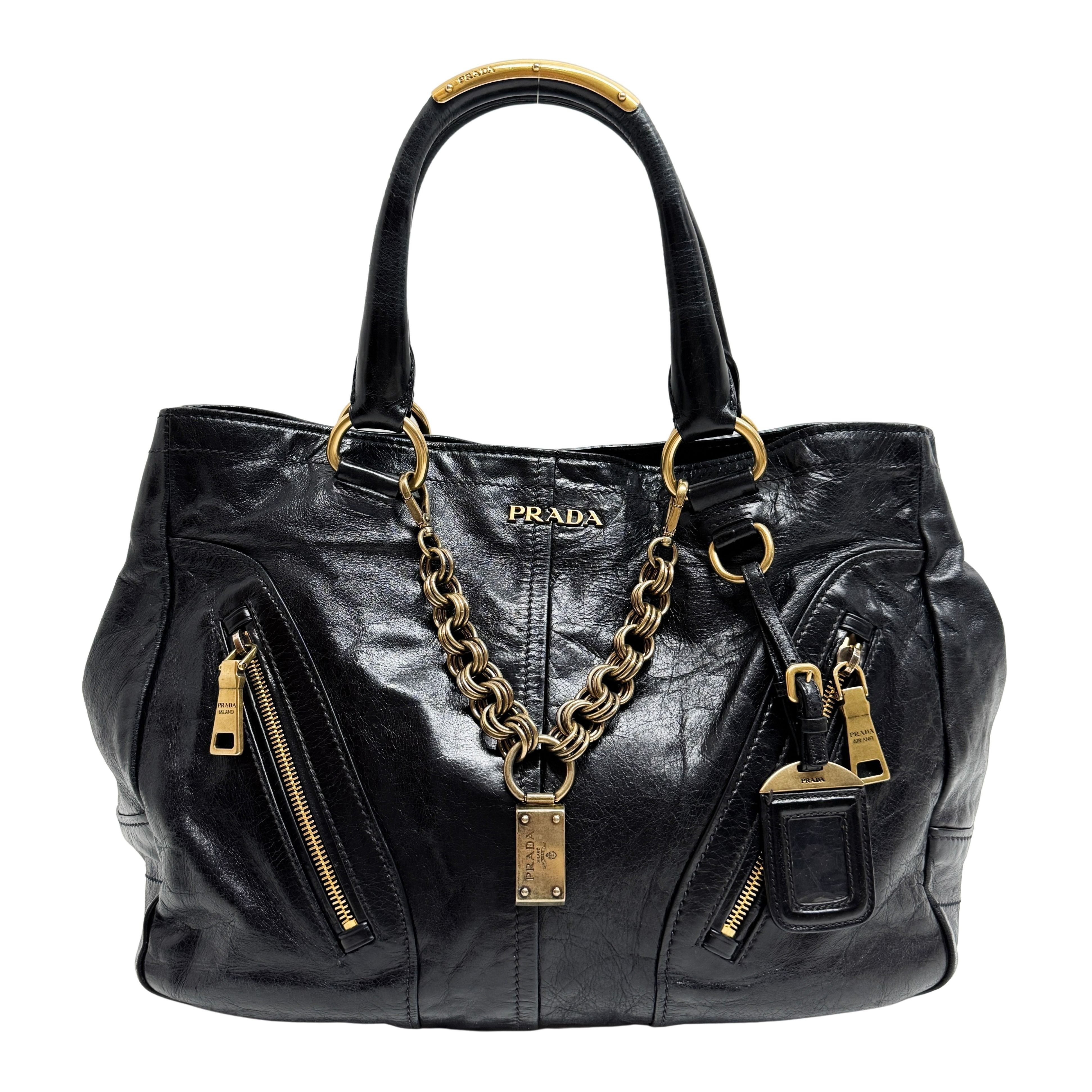 Black Leather Hand Bag