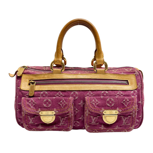 Neo Speedy Pink Baggy Monogram Denim Hand Bag