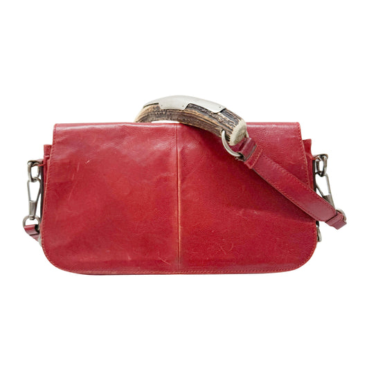 Mombasa Red Leather Crossbody Bag