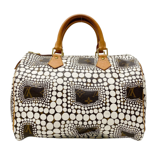 Speedy 30 Yayoi Kusama Monogram Multi-color Coated Canvas Hand Bag