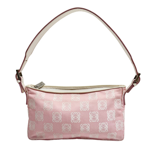 Anagram Pink Canvas Shoulder Bag