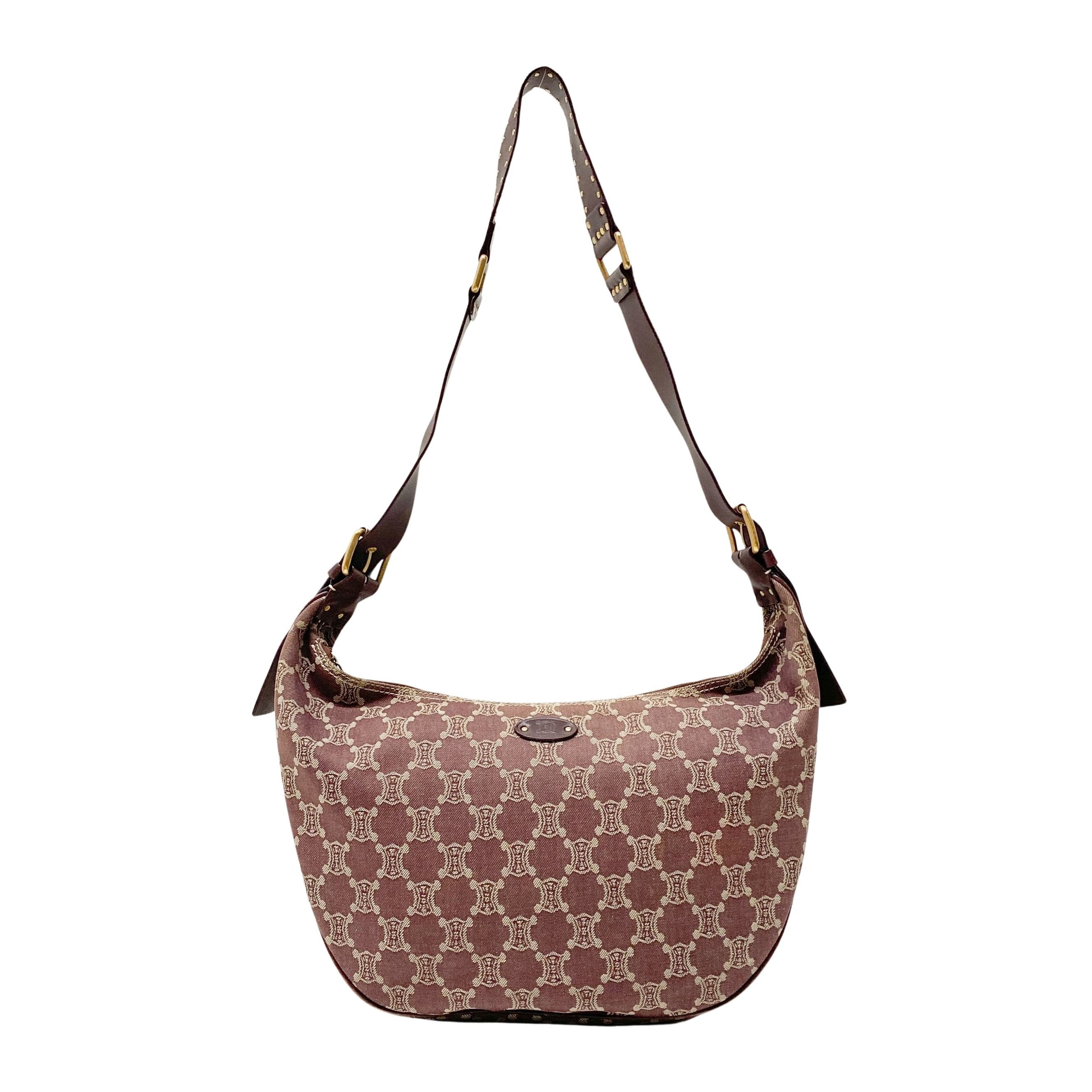 Paris Macadam Purple Denim Hobo Bag