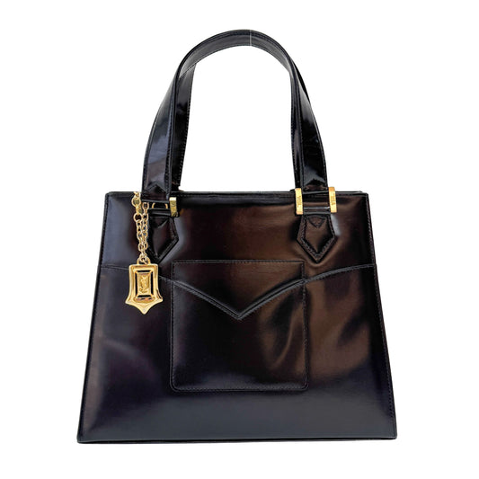 Black Patent Leather Handbag