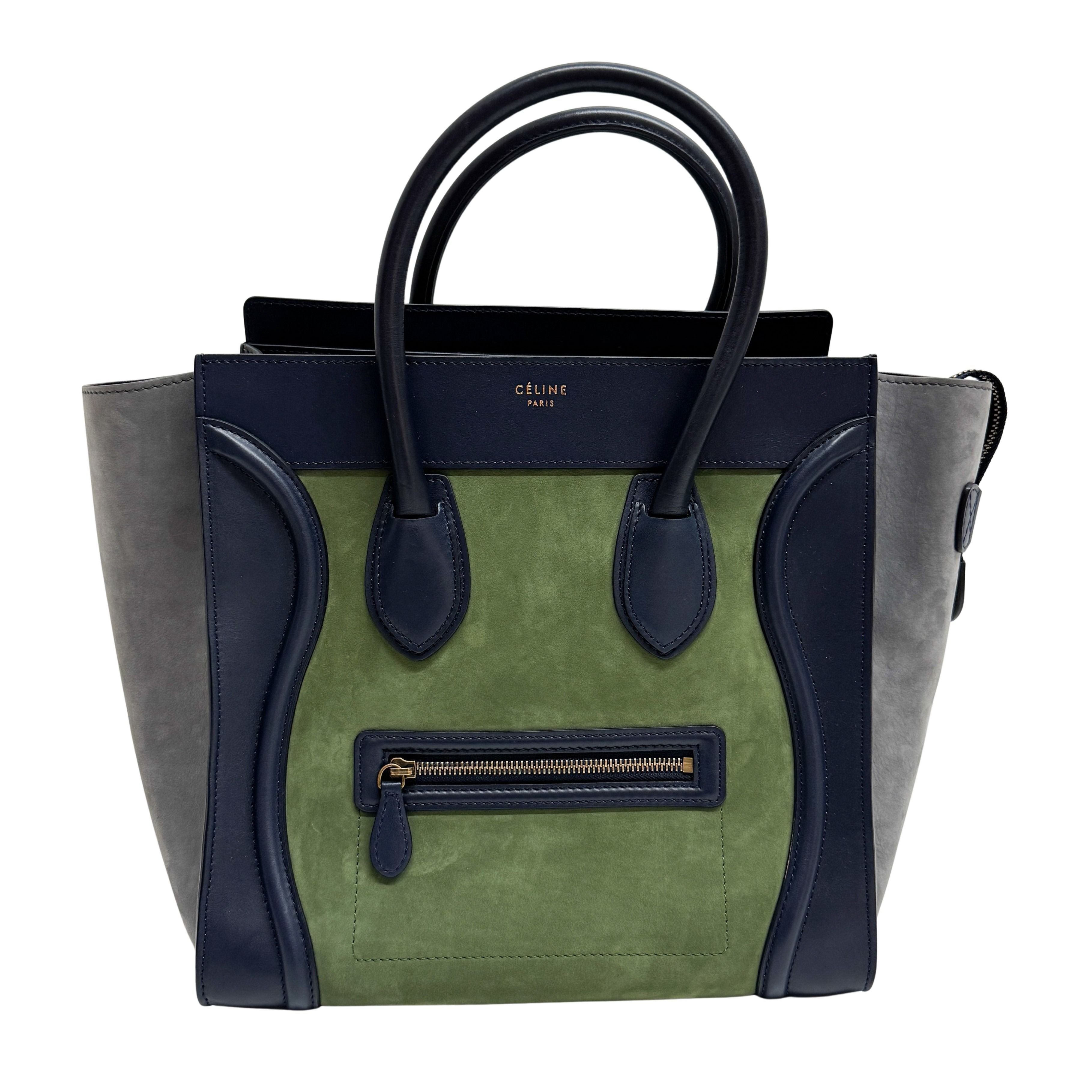 Luggage Micro Multicolored Suede Hand Bag