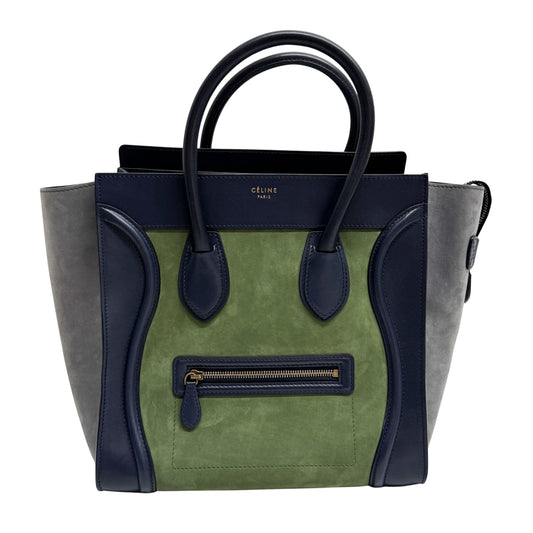 Luggage Micro Multicolored Suede Hand Bag