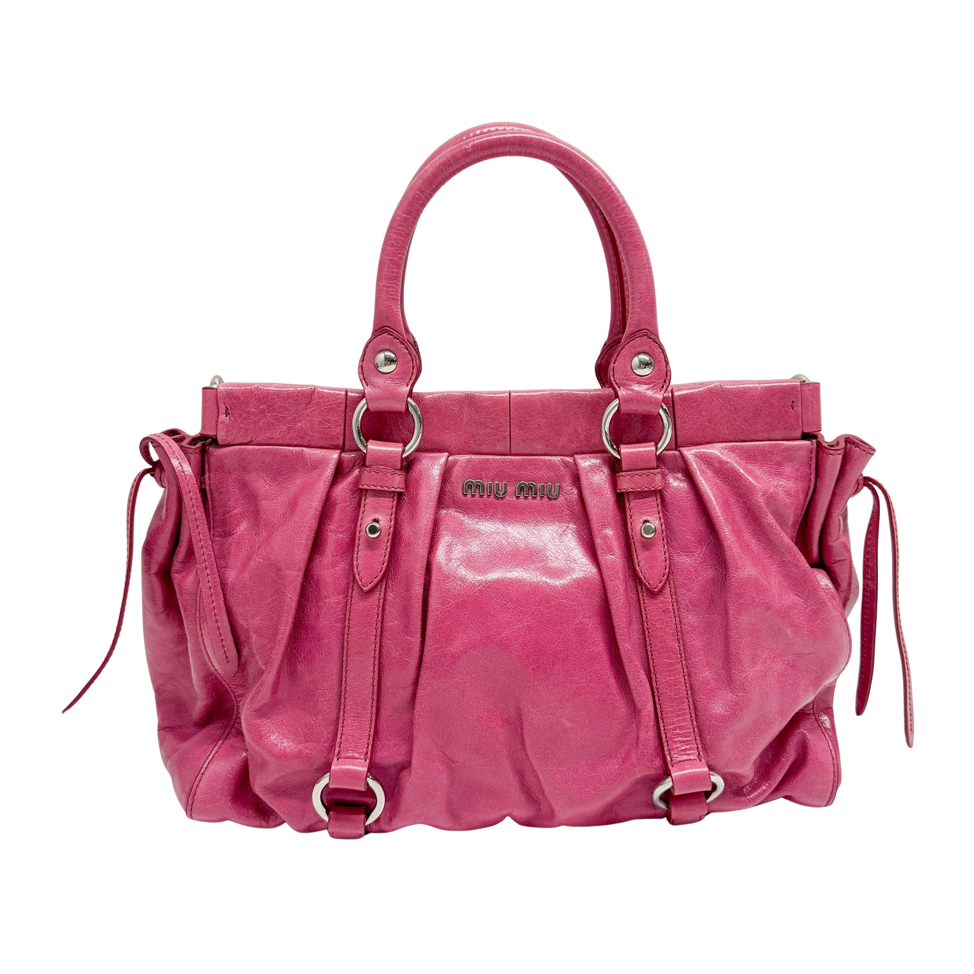 Vitello Bauletto Calfskin Leather Two Way Bag