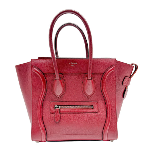 Vintage Red Leather Hand Bag