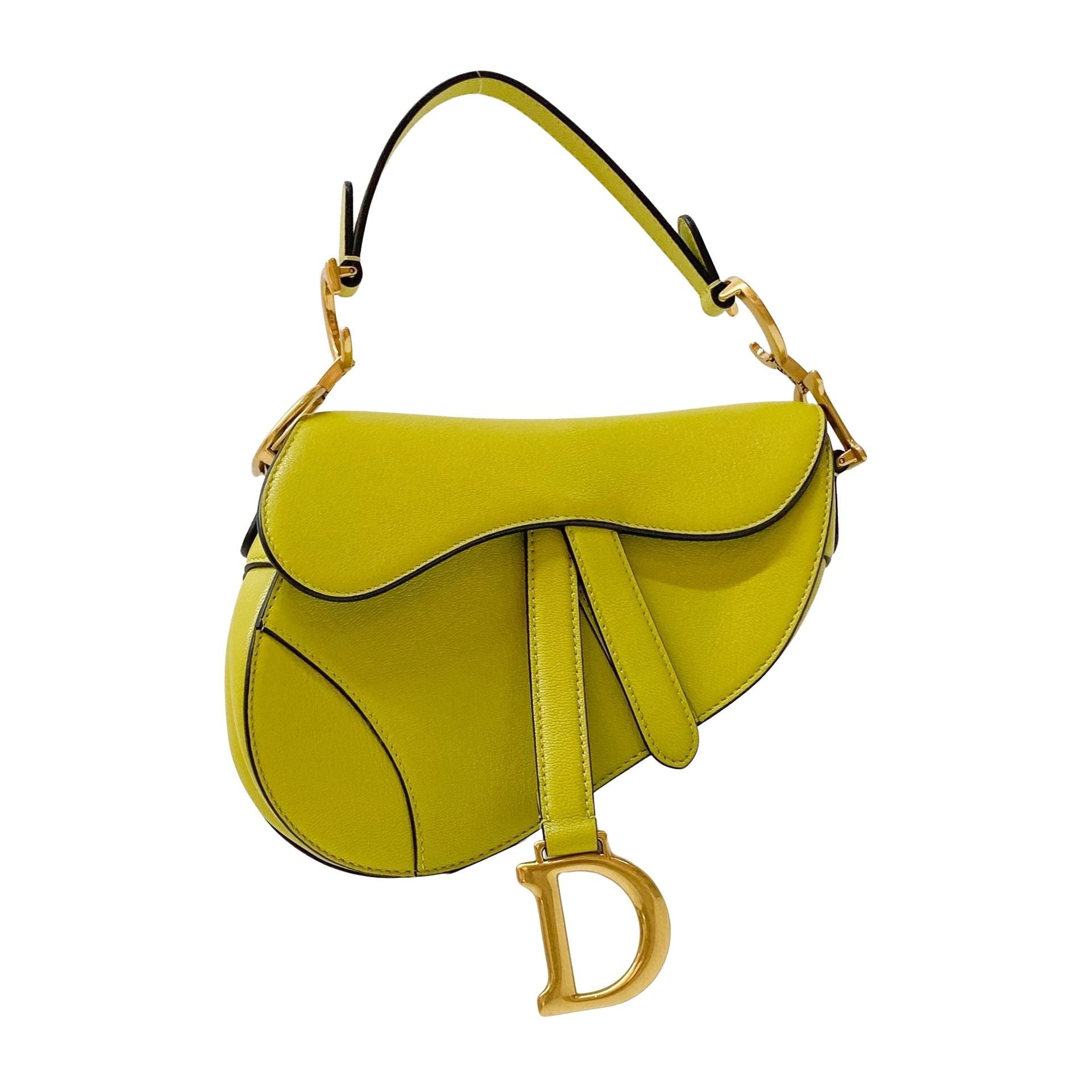 Saddle Green Leather Hand Bag