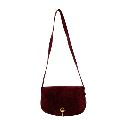 Red Suede Shoulder Bag