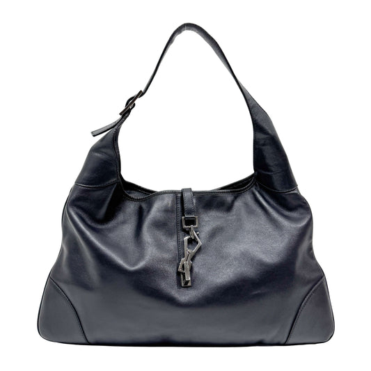 Black Leather Hobo Bag