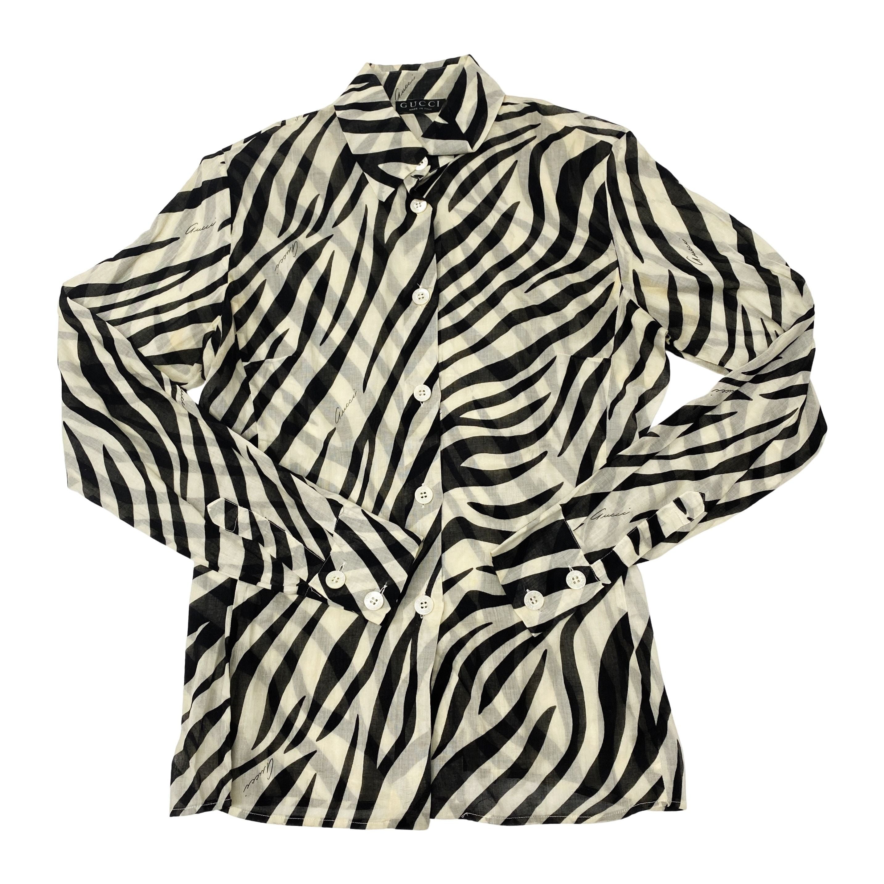 Size 40 Zebra Print Cotton T shirt