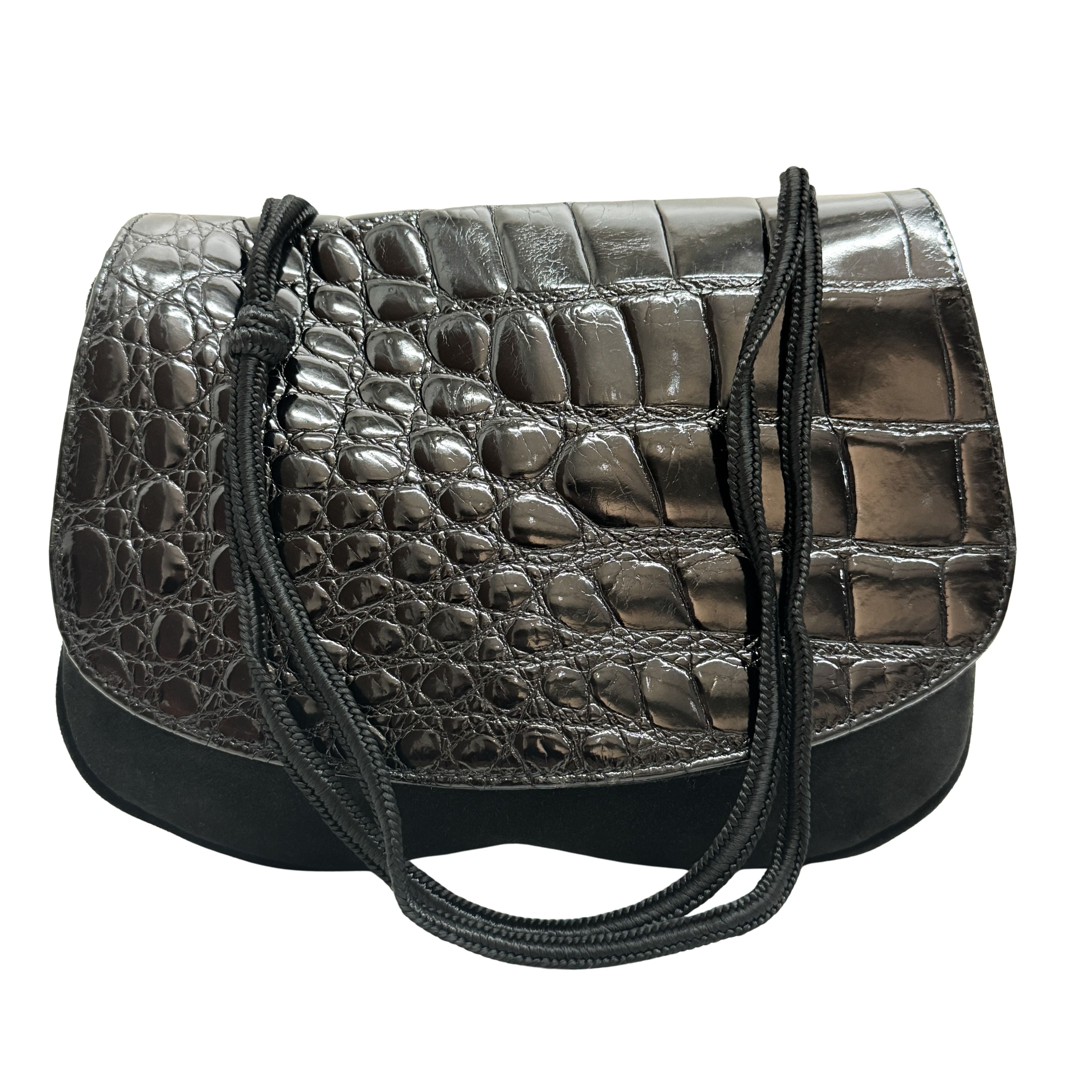 Black Suede Shoulder Bag