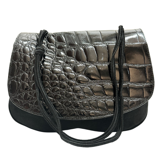 Black Suede Shoulder Bag