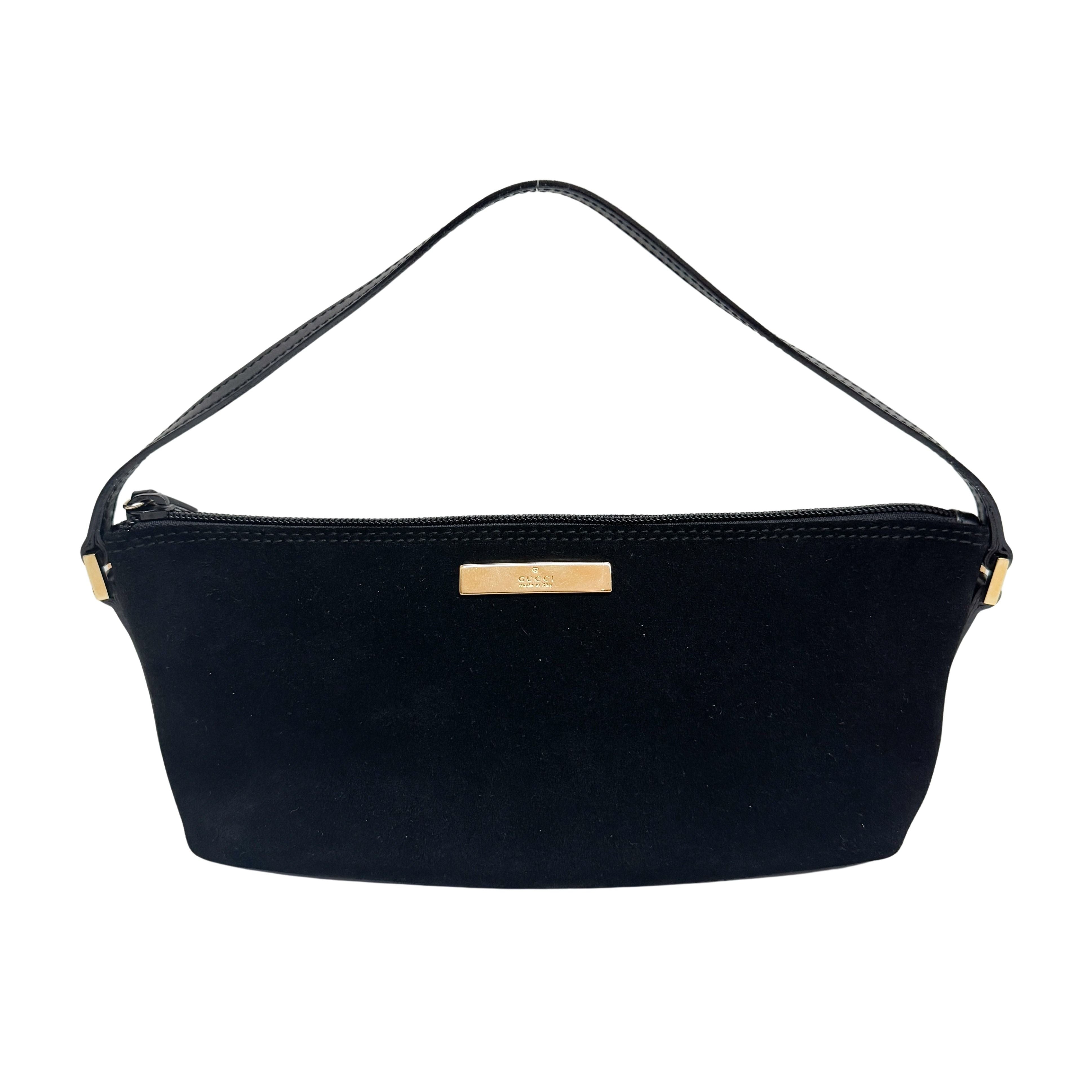 Black Suede Shoulder Bag