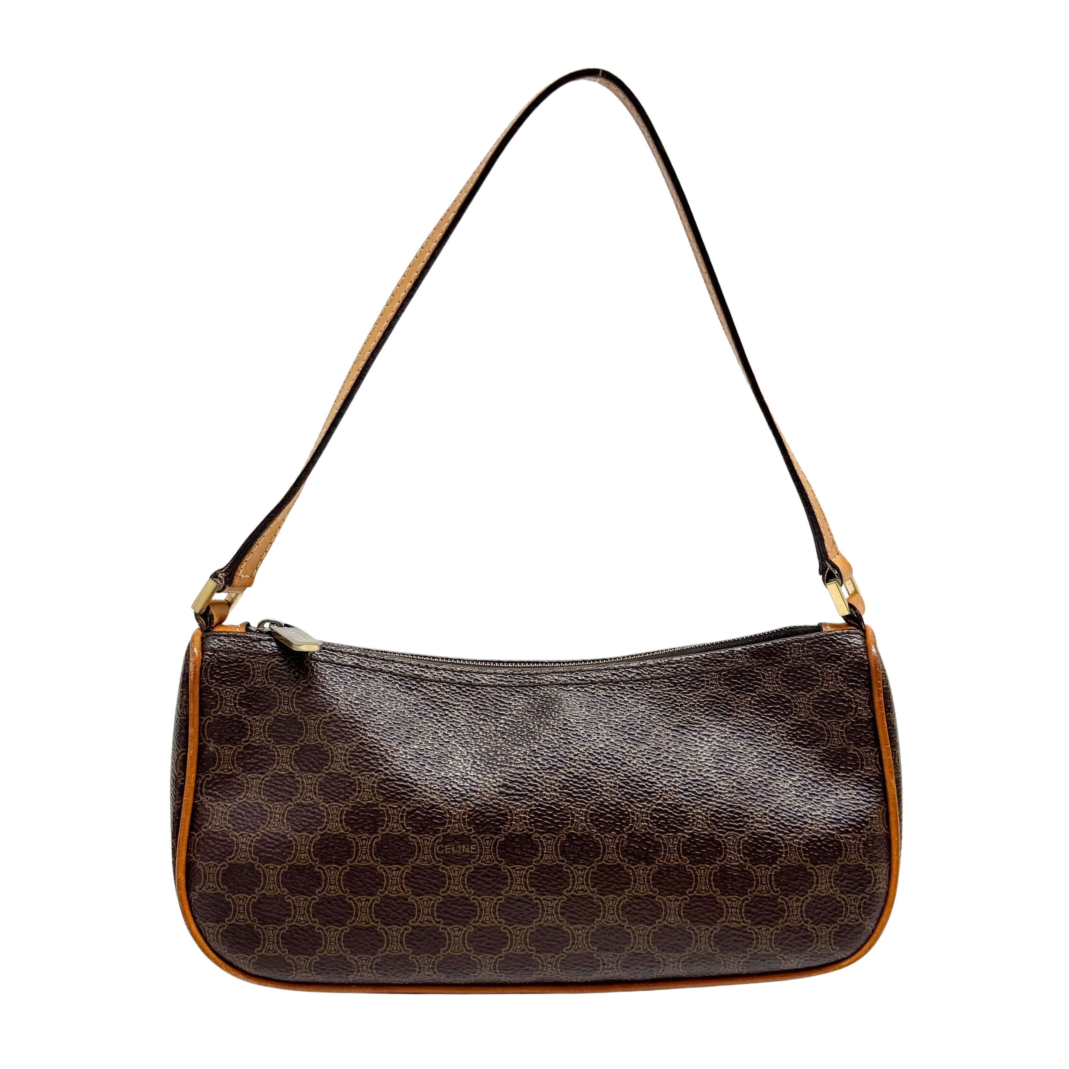 Macadam Brown Canvas Shoulder Bag