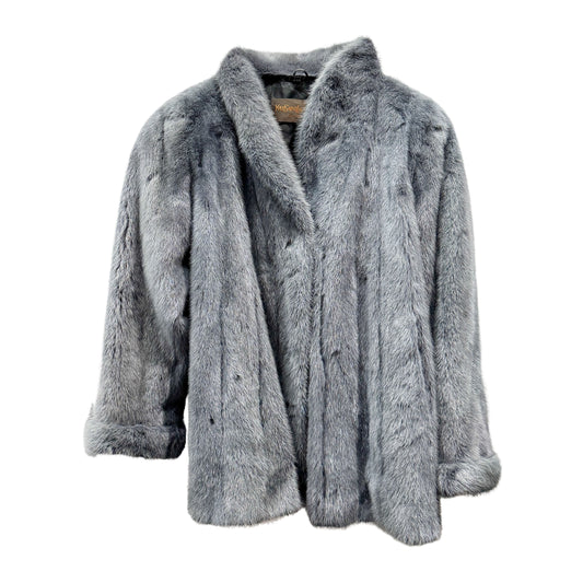 Size US 12 Grey Mink Fur Coat