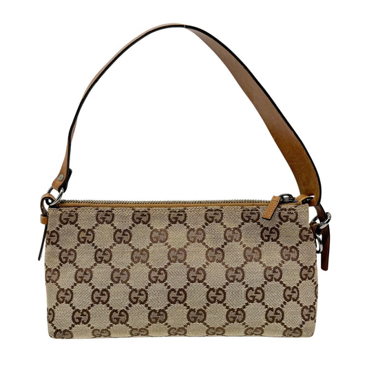 GG Beige Canvas Shoulder Bag