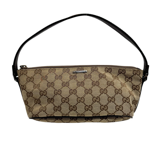 GG Brown Canvas Cotton Shoulder Bag