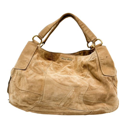 Vintage Brown Suede Shoulder Bag