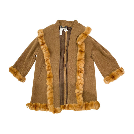 Size 38 EU Brown Fur and Wool Coat