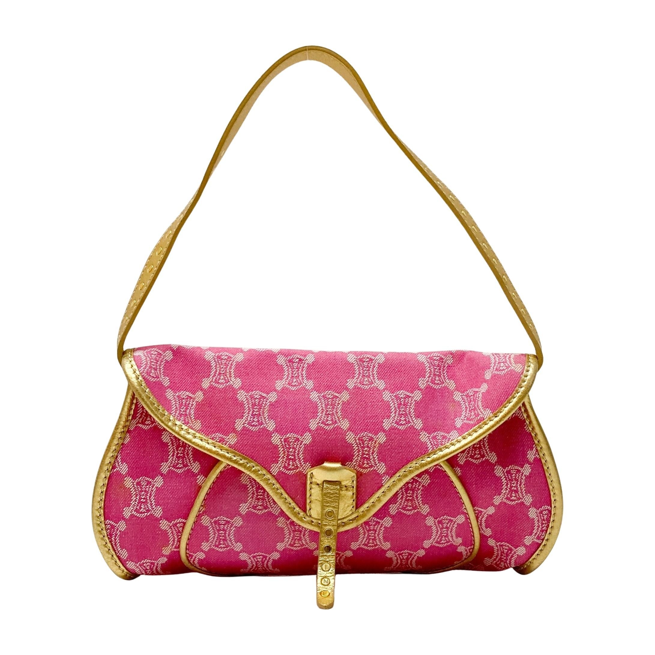 Vintage Pink Canvas Shoulder Bag