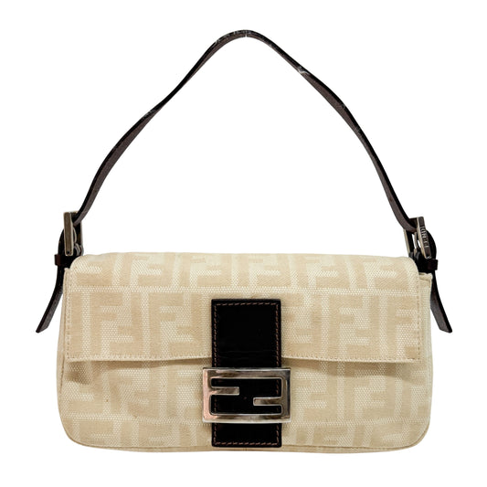 Baguette Zucca Beige Shoulder Bag