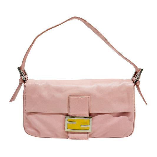 Baguette Pink Leather Shoulder Bag