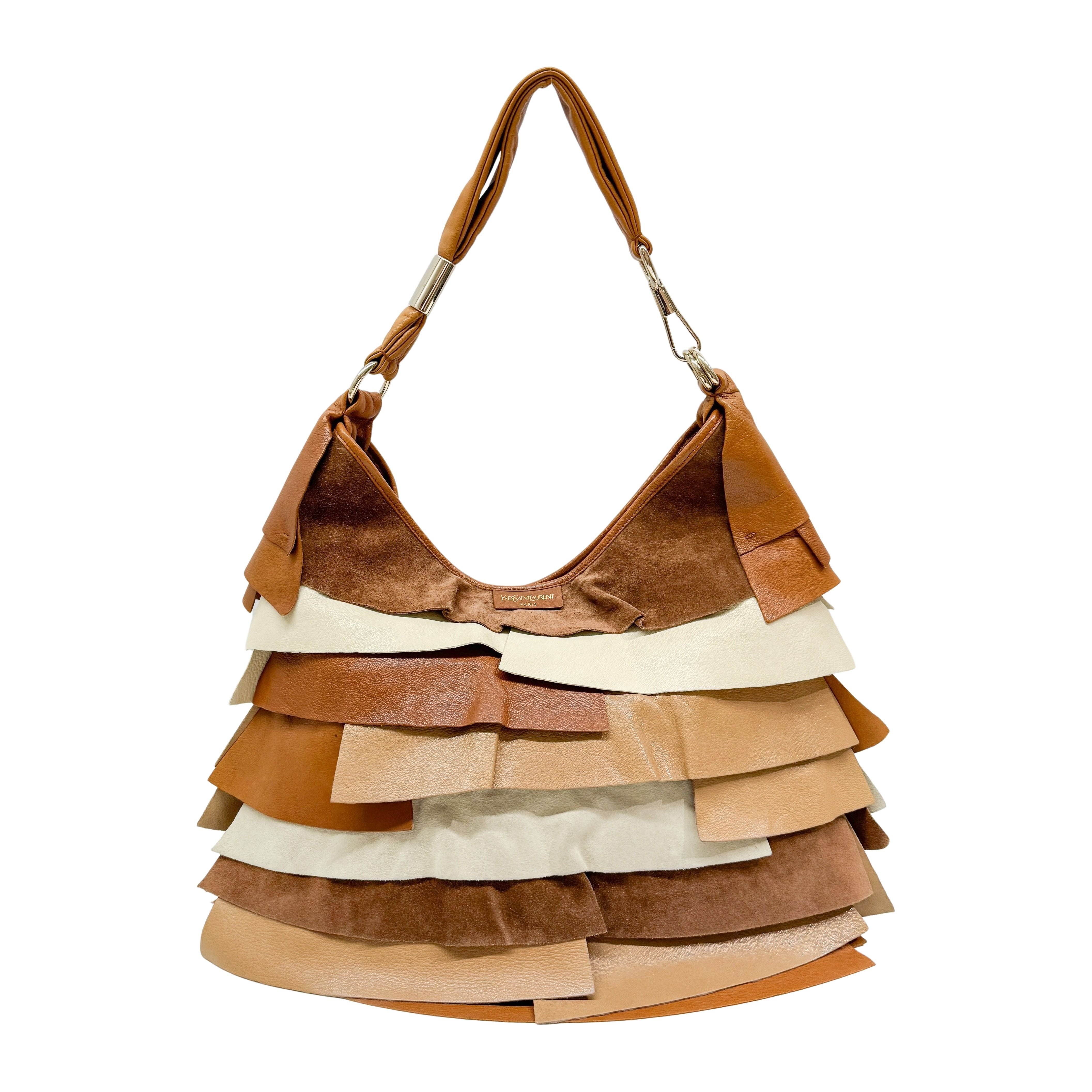 Saint Tropez Brown Leather Shoulder Bag
