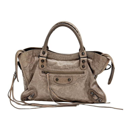 The City Brown Leather Two Way Bag