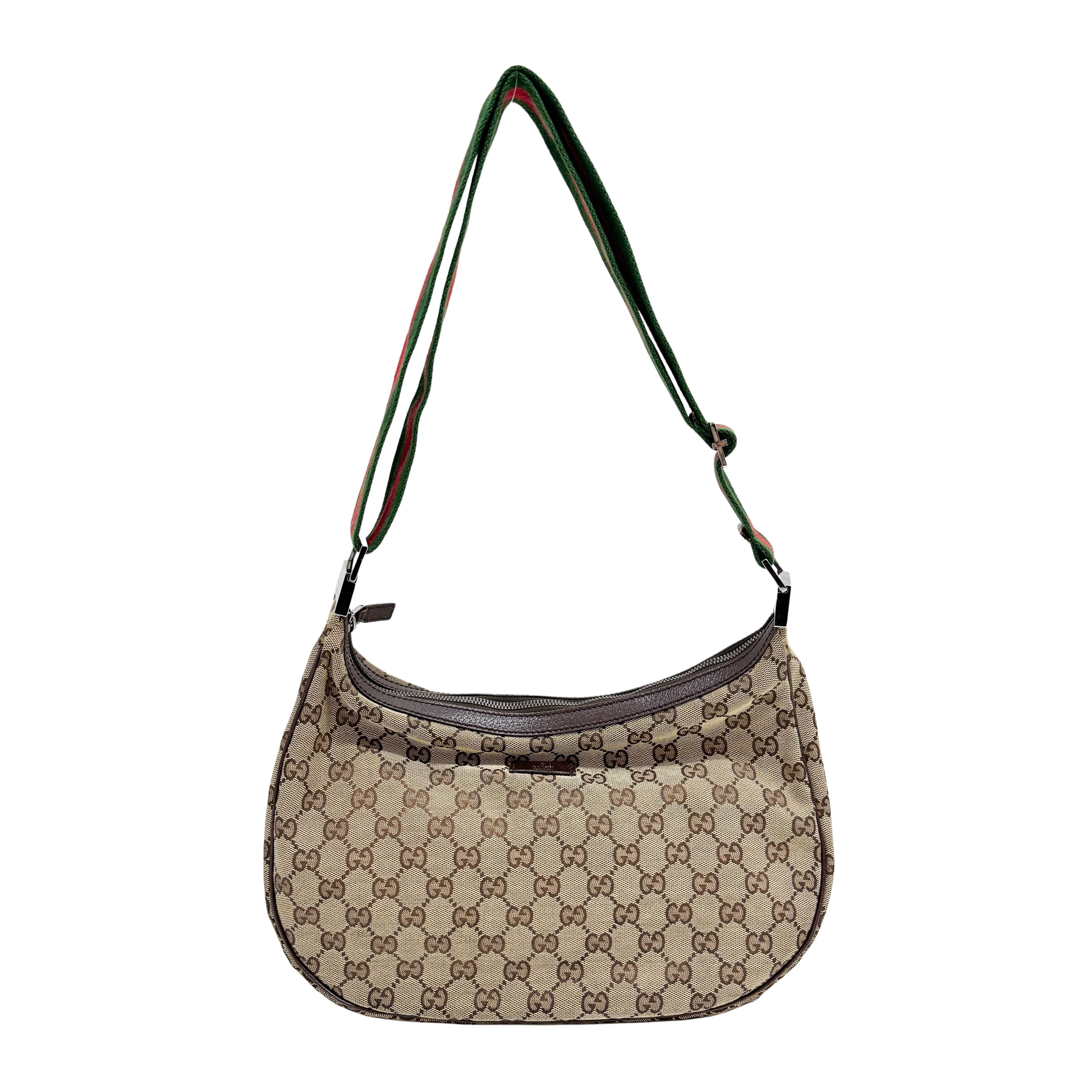 Vintage Brown Canvas Shoulder Bag