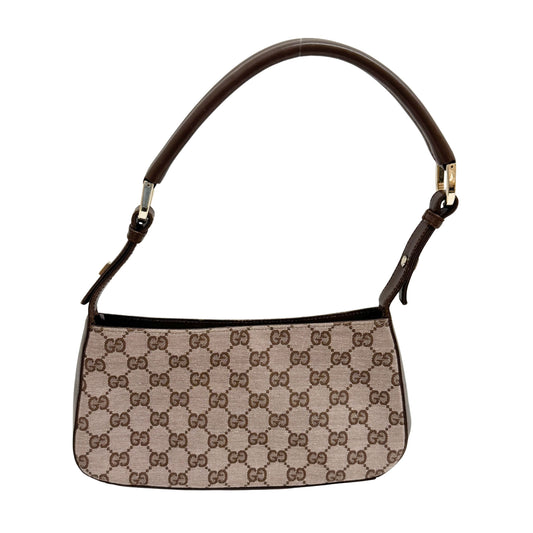 GG Canvas Leather Caramel Handle Shoulder Bag
