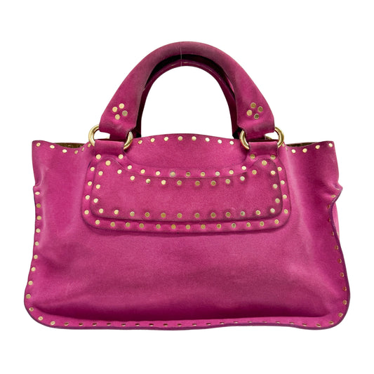Boogie Pink Studded Suede Hand Bag