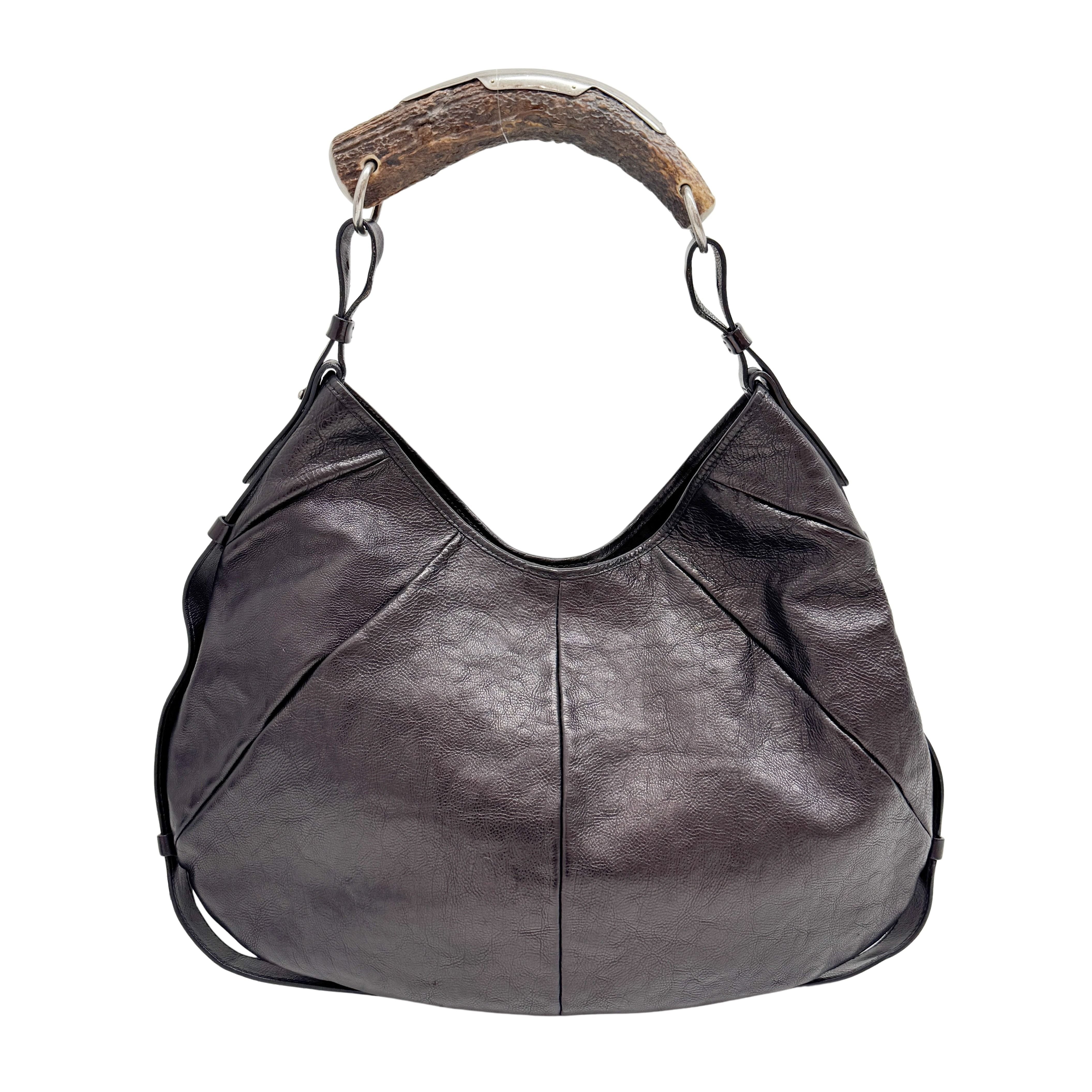 Mombasa Black Leather Shoulder Bag