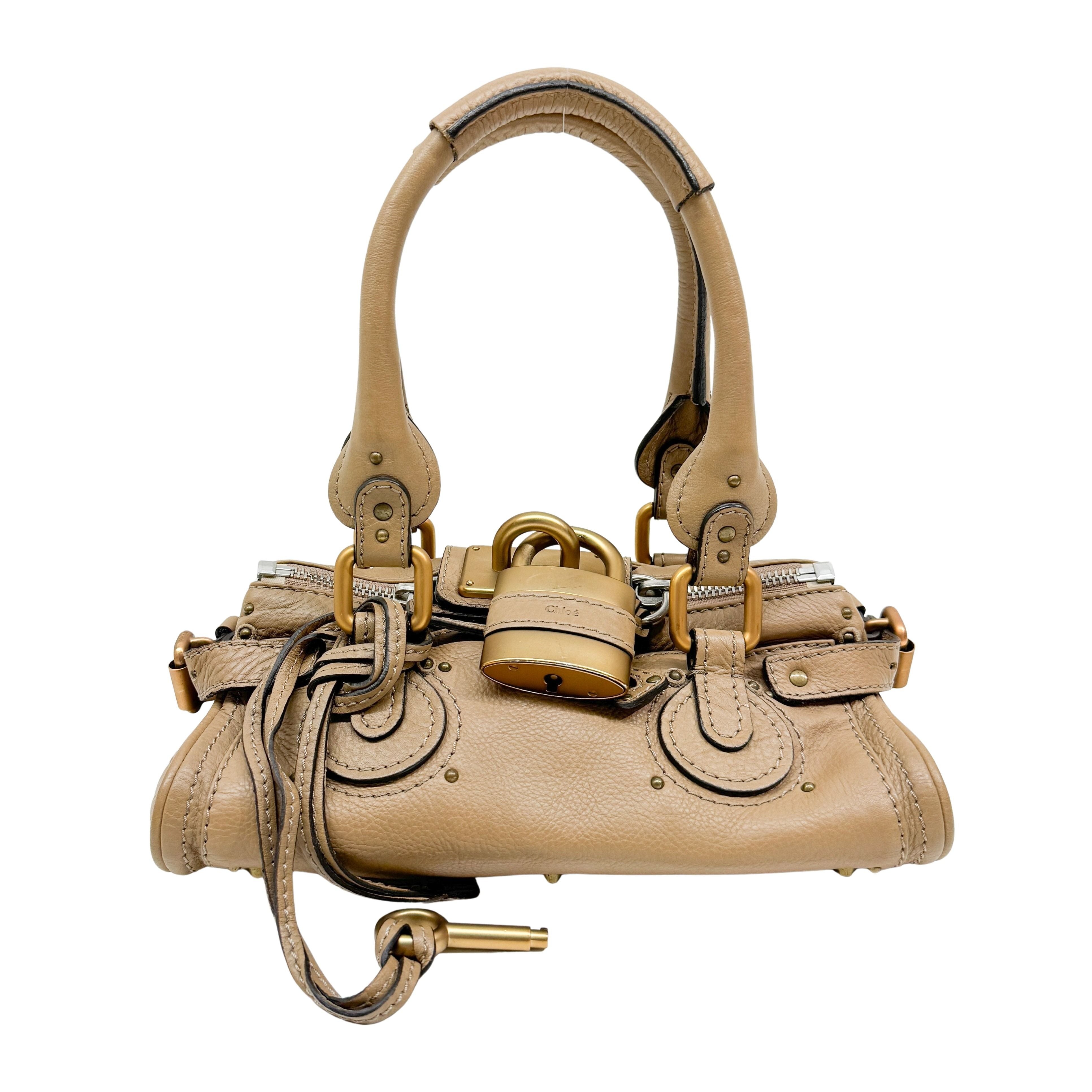 Mini Paddington Brown Leather Shoulder Bag