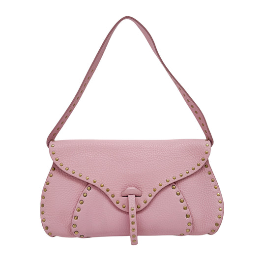 Pink Leather Shoulder Bag