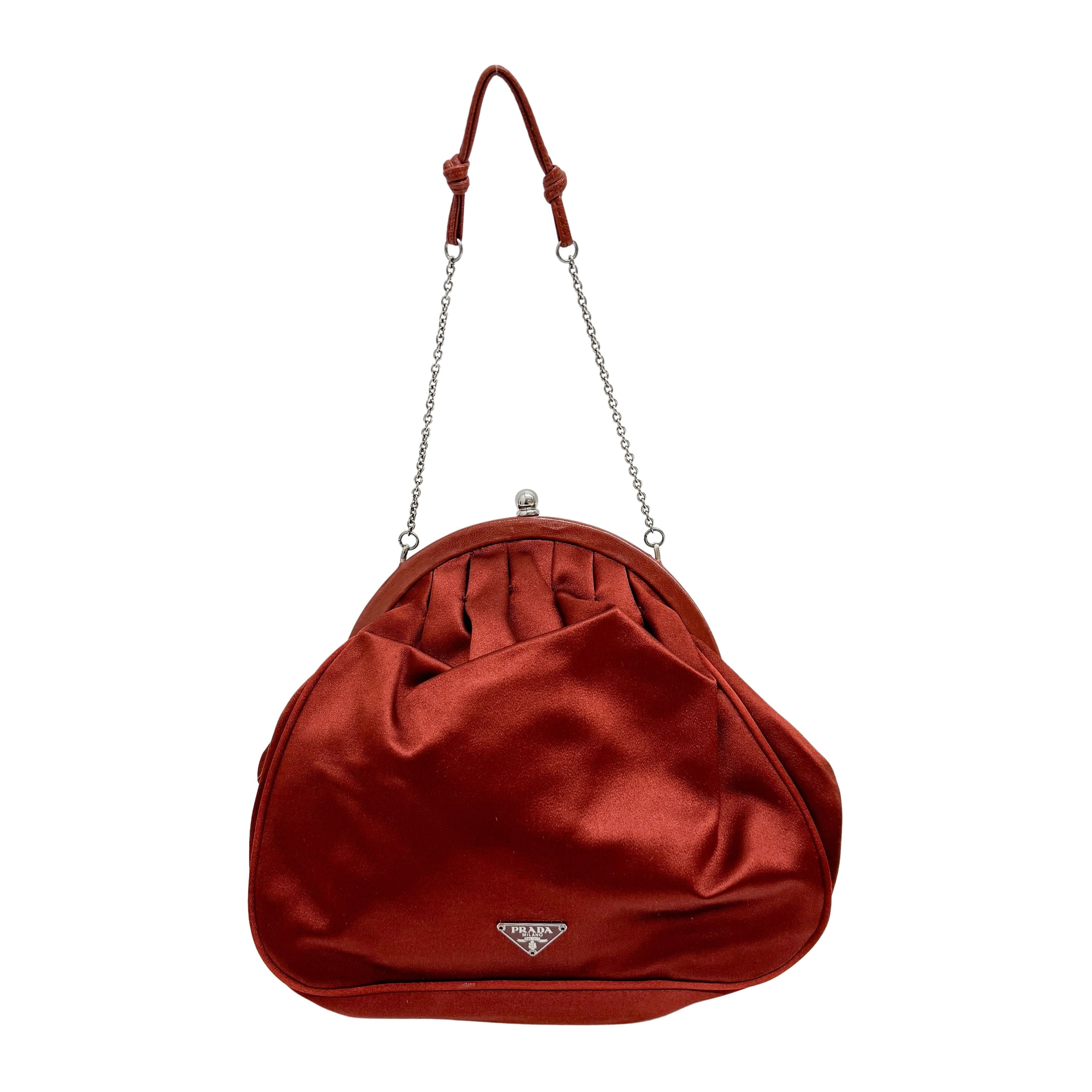Red Satin Hand Bag