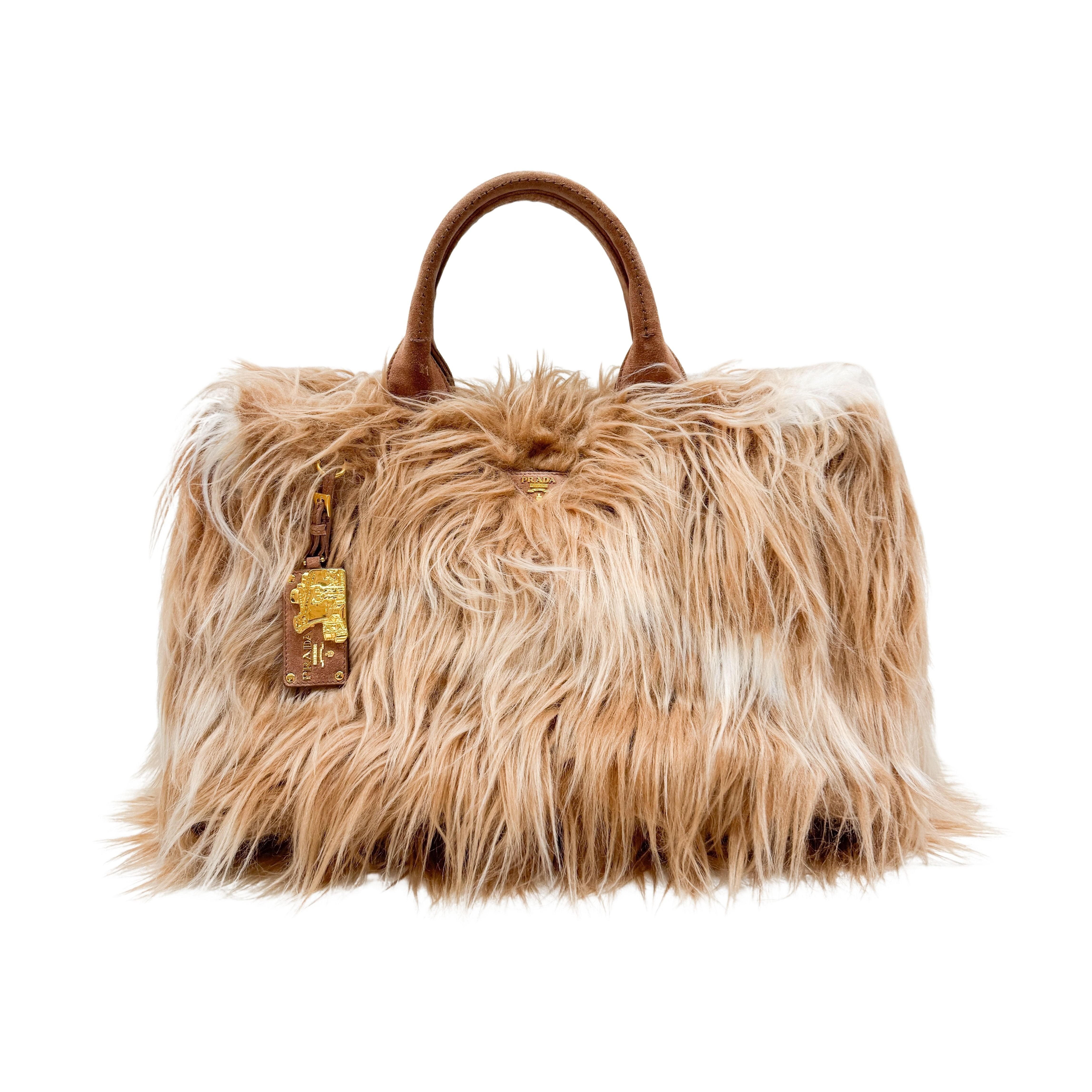 Kidassia Brown Eco Faux Fur Tote Bag