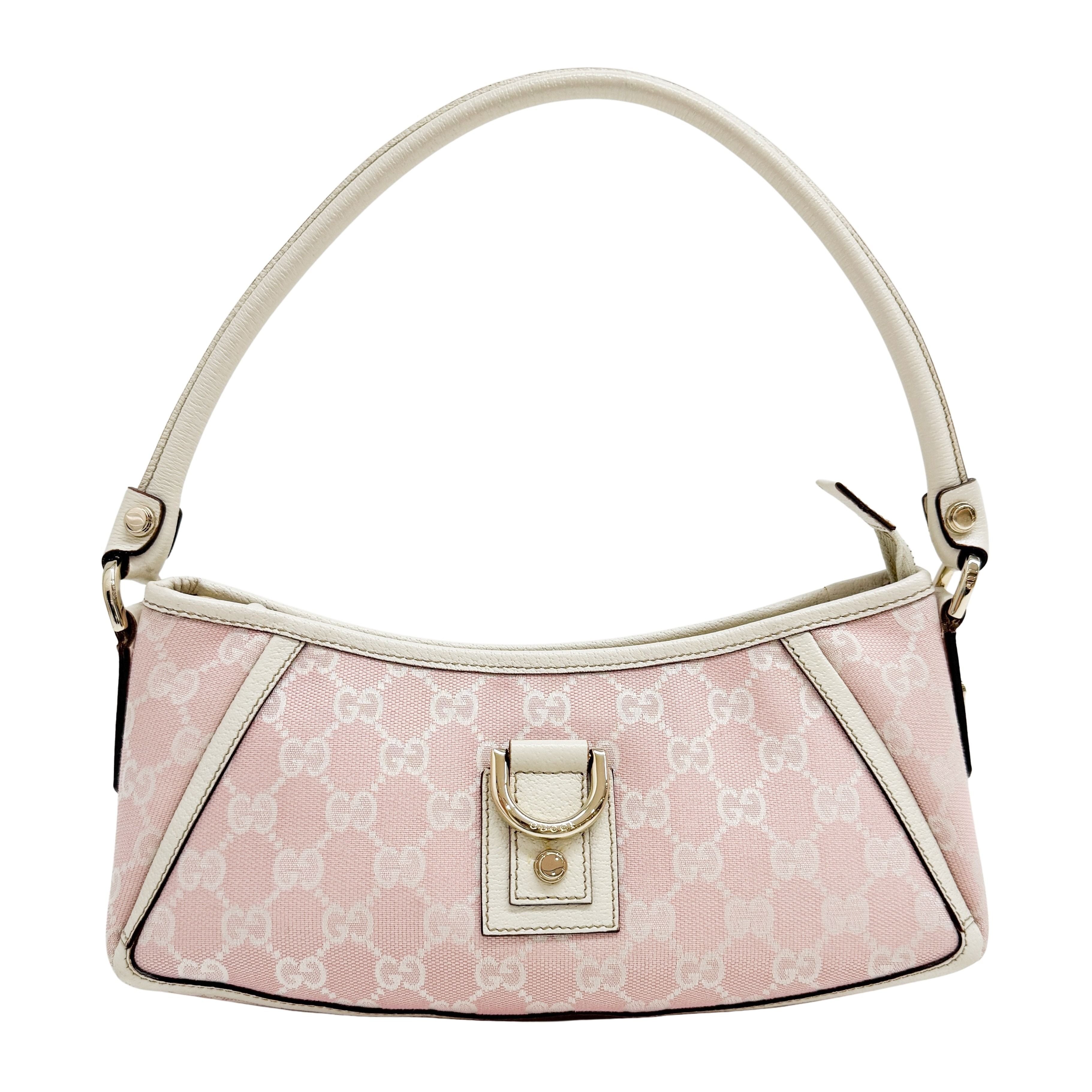 GG Pink Canvas Shoulder Bag