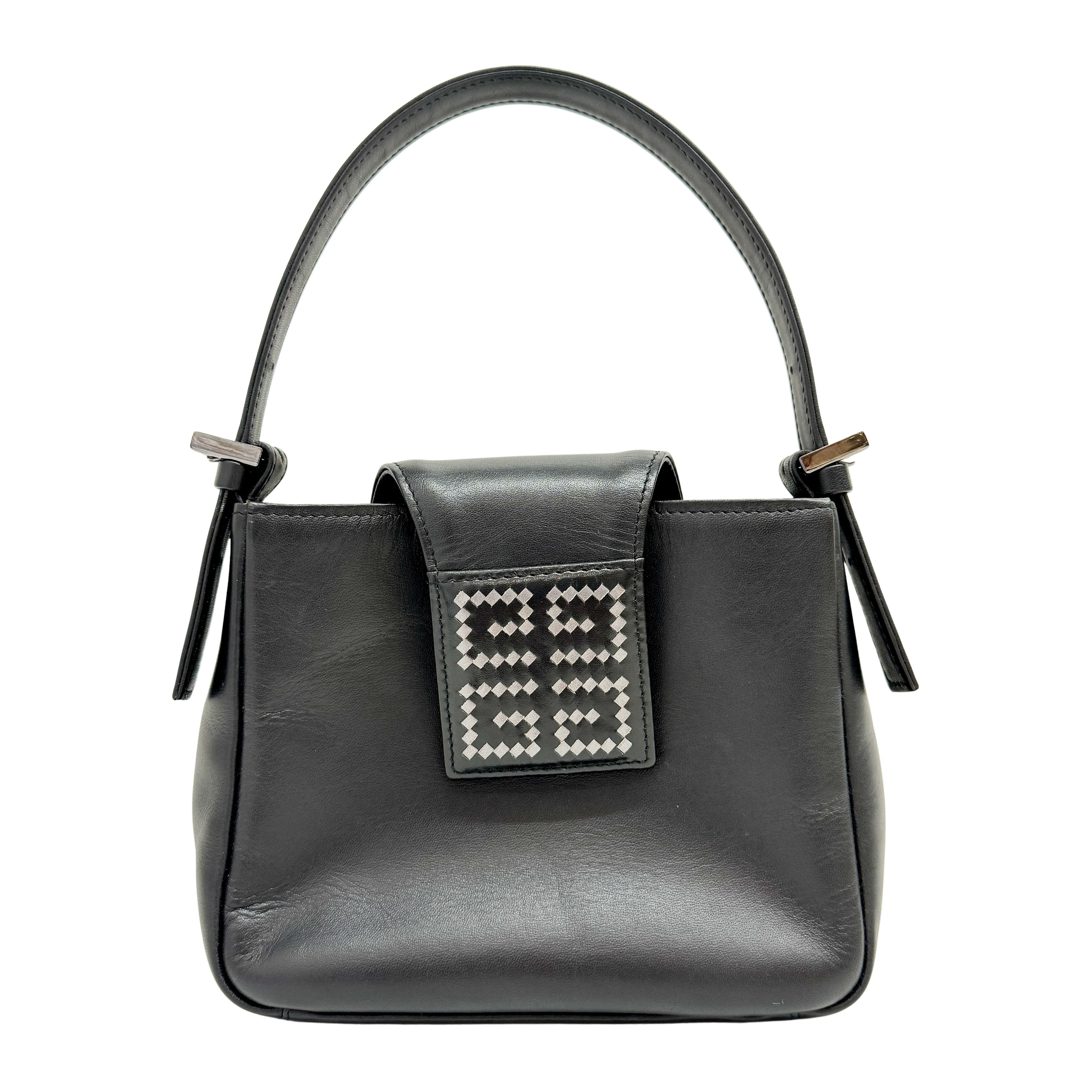 Black Leather Hand Bag