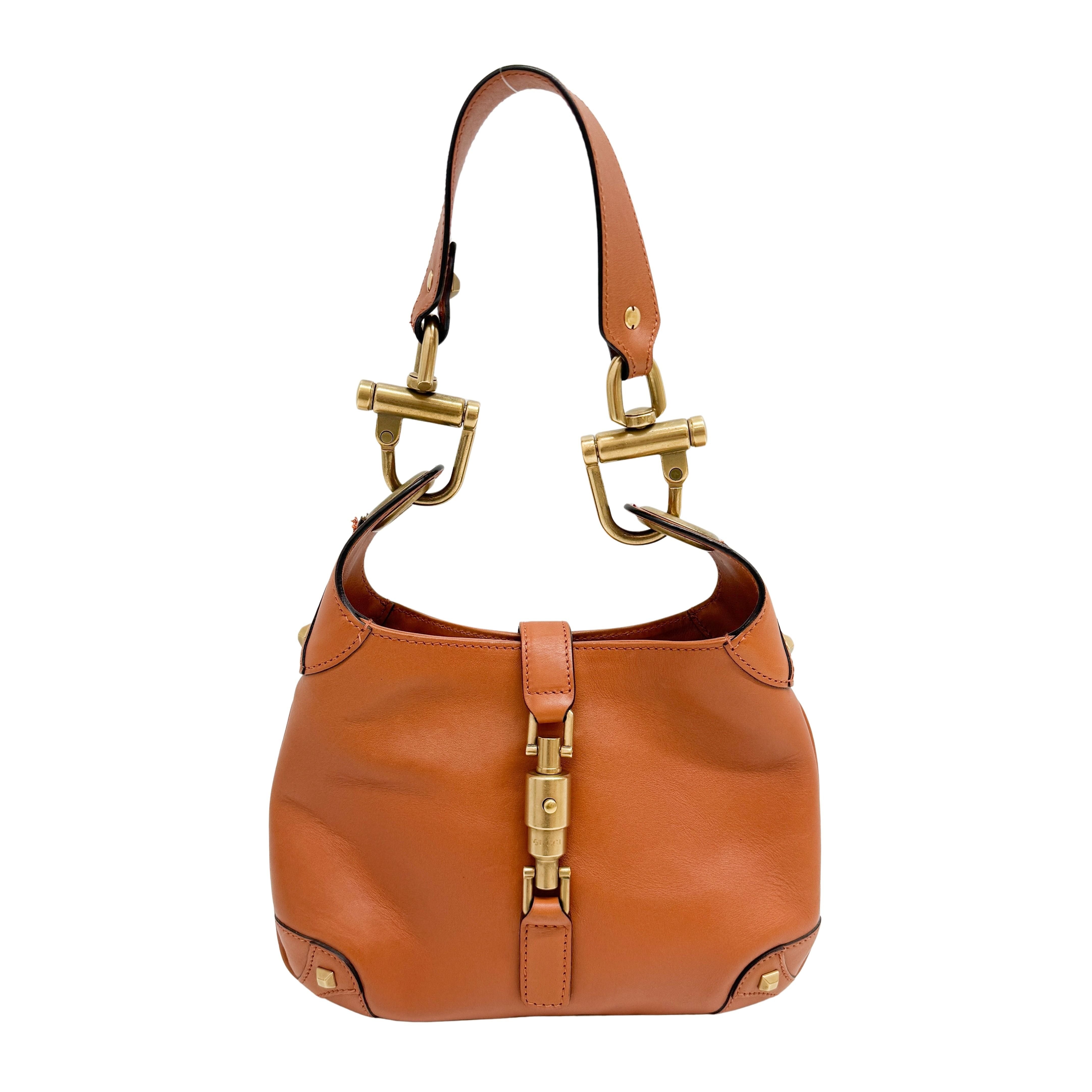 Mini Jackie Orange Leather Shoulder Bag